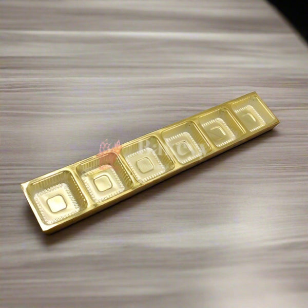 1 X 6 CAVITY GOLDEN TRAY (PACK OF 50) - Bakeyy.com