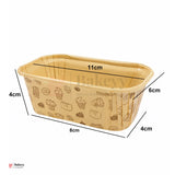 100 g | Bake and Serve Rectangle Mould | Cream Colour |  Paper Baking Mould | Pack of 50