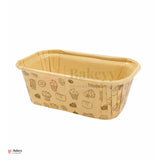 100 g | Bake and Serve Rectangle Mould | Cream Colour |  Paper Baking Mould | Pack of 50
