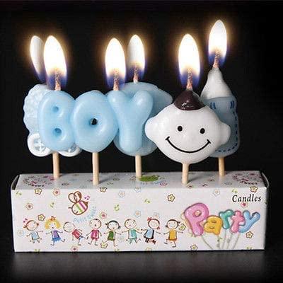 Baby Shower Boy Candles Cake | 8 pcs | For Birthday, Baby Shower & Cake Decoration - Bakeyy.com - India - Baby Shower Boy Candles Cake | 8 pcs | For Birthday, Baby Shower & Cake Decoration - Default Title