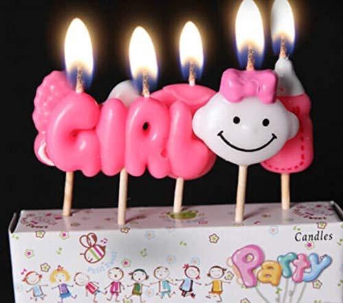 Baby Shower Girl Candles Cake | 8 pcs | For Birthday, Baby Shower, Cake Decoration - Bakeyy.com - India - Baby Shower Girl Candles Cake | 8 pcs | For Birthday, Baby Shower, Cake Decoration - Default Title