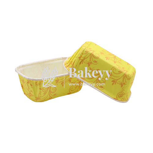100 g Bake and Serve Rectangle Mould | Pack of 50 | Paper Baking Mould | Plum Cake Bar Mould - Bakeyy.com - India - 100 g Bake and Serve Rectangle Mould | Pack of 50 | Paper Baking Mould | Plum Cake Bar Mould - Default Title