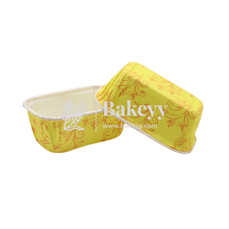 100 g Bake and Serve Rectangle Mould | Pack of 50 | Paper Baking Mould | Plum Cake Bar Mould - Bakeyy.com - India - 100 g Bake and Serve Rectangle Mould | Pack of 50 | Paper Baking Mould | Plum Cake Bar Mould - Default Title