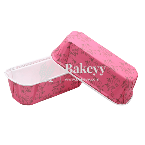 250 g Bake and Serve Rectangle Mould | Pack of 50 | Paper Baking Mould | Plum Cake Bar Mould - Bakeyy.com