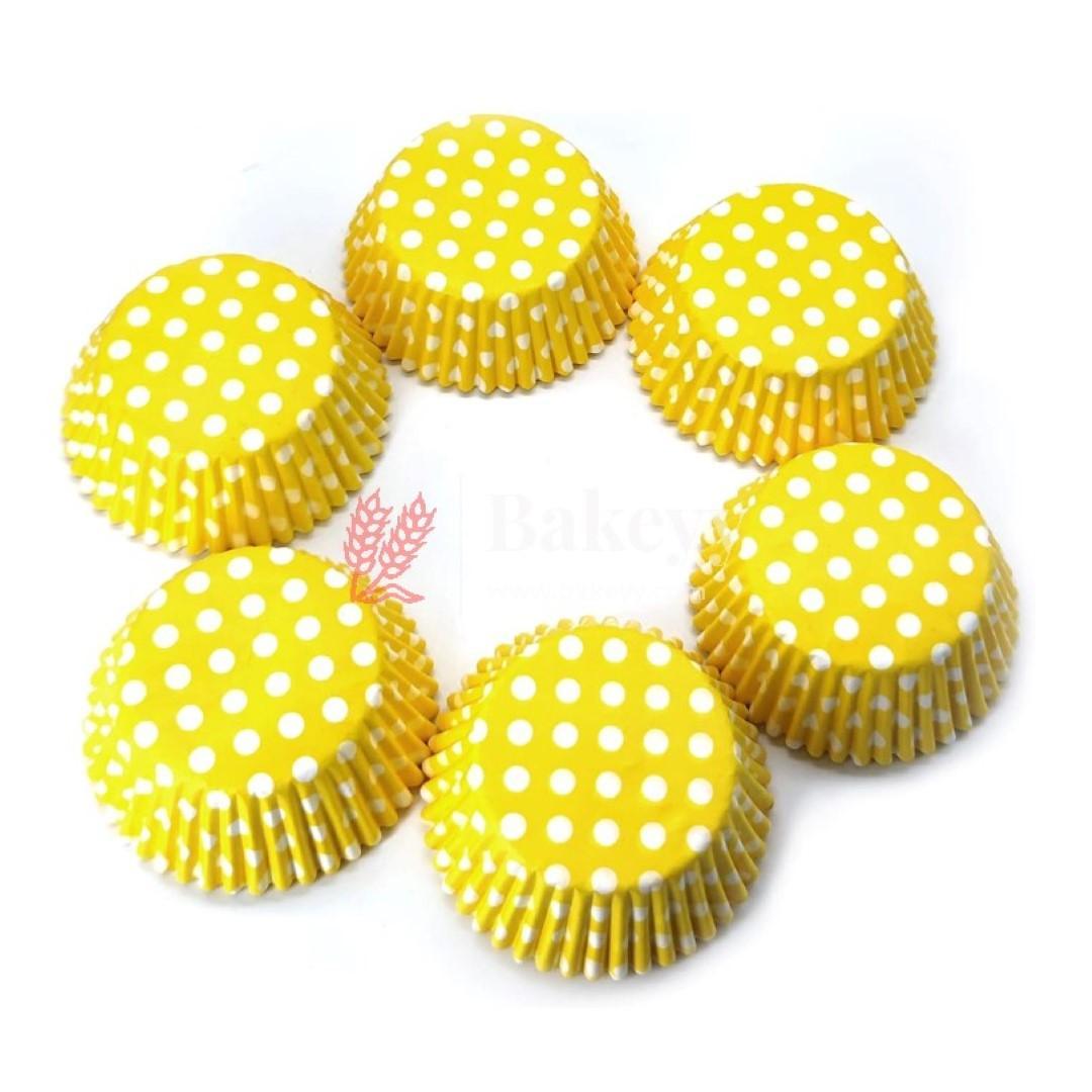 Bake and Serve Round Cupcake Mould | Paper Thick Baking Mould | Yellow Color | Pack of 300 - Bakeyy.com - India - Bake and Serve Round Cupcake Mould | Paper Thick Baking Mould | Yellow Color | Pack of 300 - Default Title