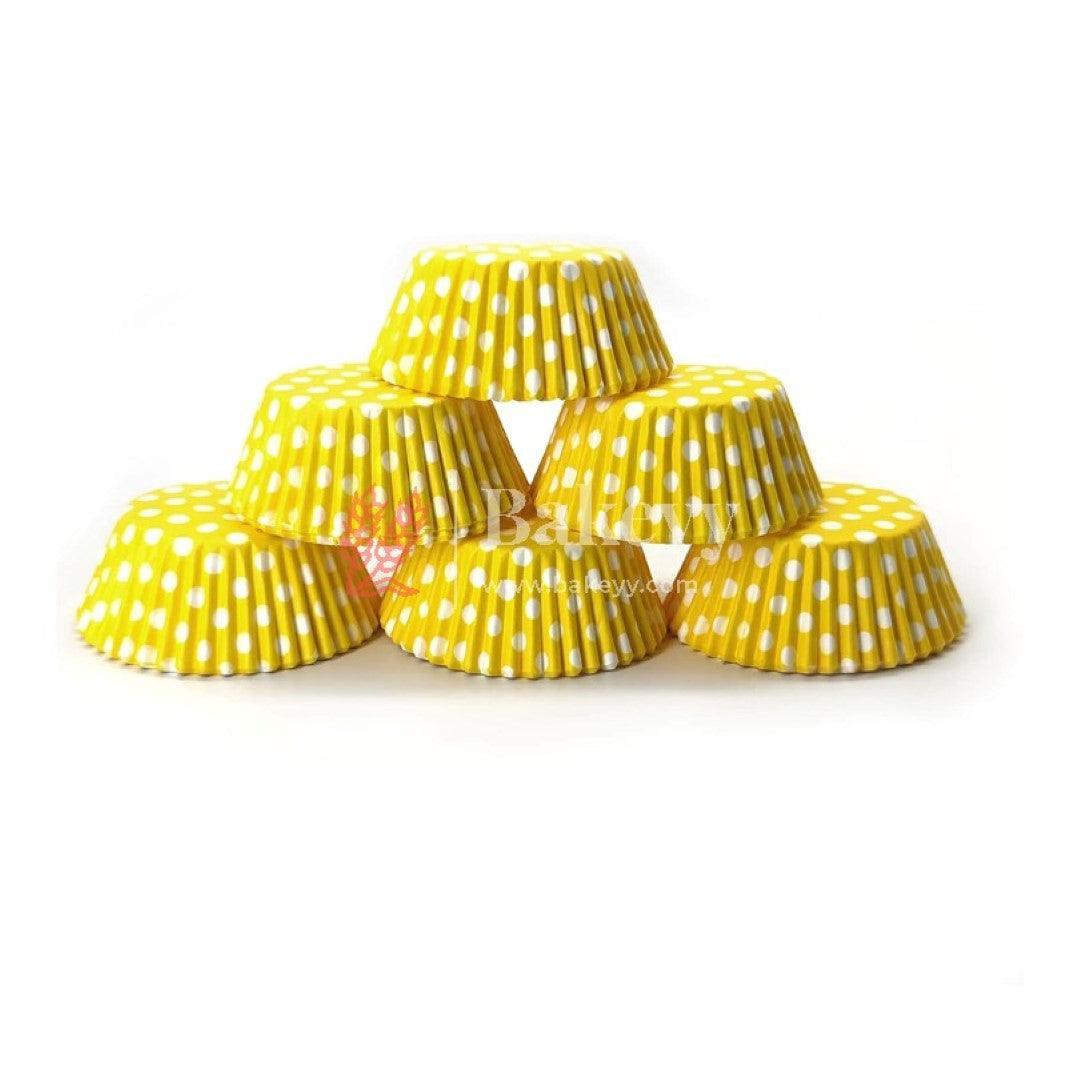 Bake and Serve Round Cupcake Mould | Paper Thick Baking Mould | Yellow Color | Pack of 300 - Bakeyy.com - India - Bake and Serve Round Cupcake Mould | Paper Thick Baking Mould | Yellow Color | Pack of 300 - Default Title