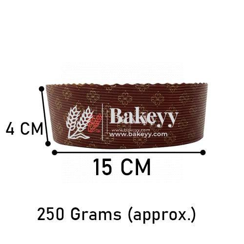 250 g Bake and Serve Round Mould | Paper Baking Mould | Plum Cake Mould | Pack of 10 - Bakeyy.com