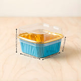 Square Bake-N-Serve with Golden Foiling | Pack of 50