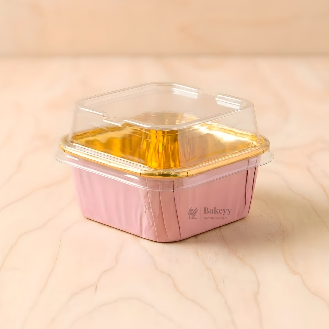 Square Bake-N-Serve with Golden Foiling | Pack of 50