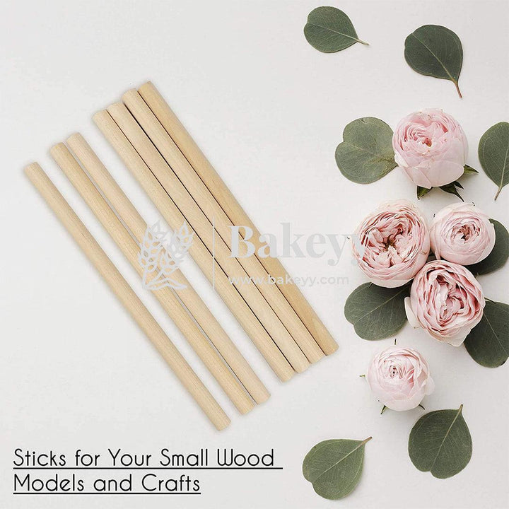 Bamboo Dowel | Wood Dowel | Wooden Stick | Pack of 8 - Bakeyy.com