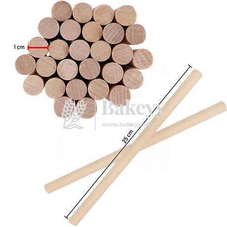 Bamboo Dowel | Wood Dowel | Wooden Stick | Pack of 8 | 10 inches - Bakeyy.com - India - Bamboo Dowel | Wood Dowel | Wooden Stick | Pack of 8 | 10 inches - Default Title