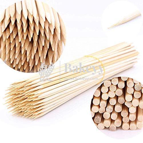 Bamboo Skewers 8 Inch | Pack Of 70 | Wood Skewer | Wooden Stick | 5mm - Bakeyy.com