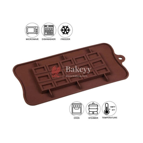 Bar Shape Silicone Design Chocolate Bar Mould - Bakeyy.com - India - Bar Shape Silicone Design Chocolate Bar Mould - Default Title