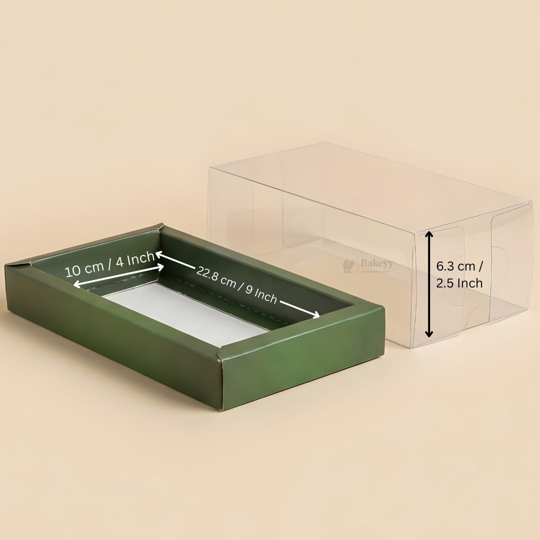 Bar Plum Cake Box with Transparent Cover | Clear Window Packaging | Pack of 50