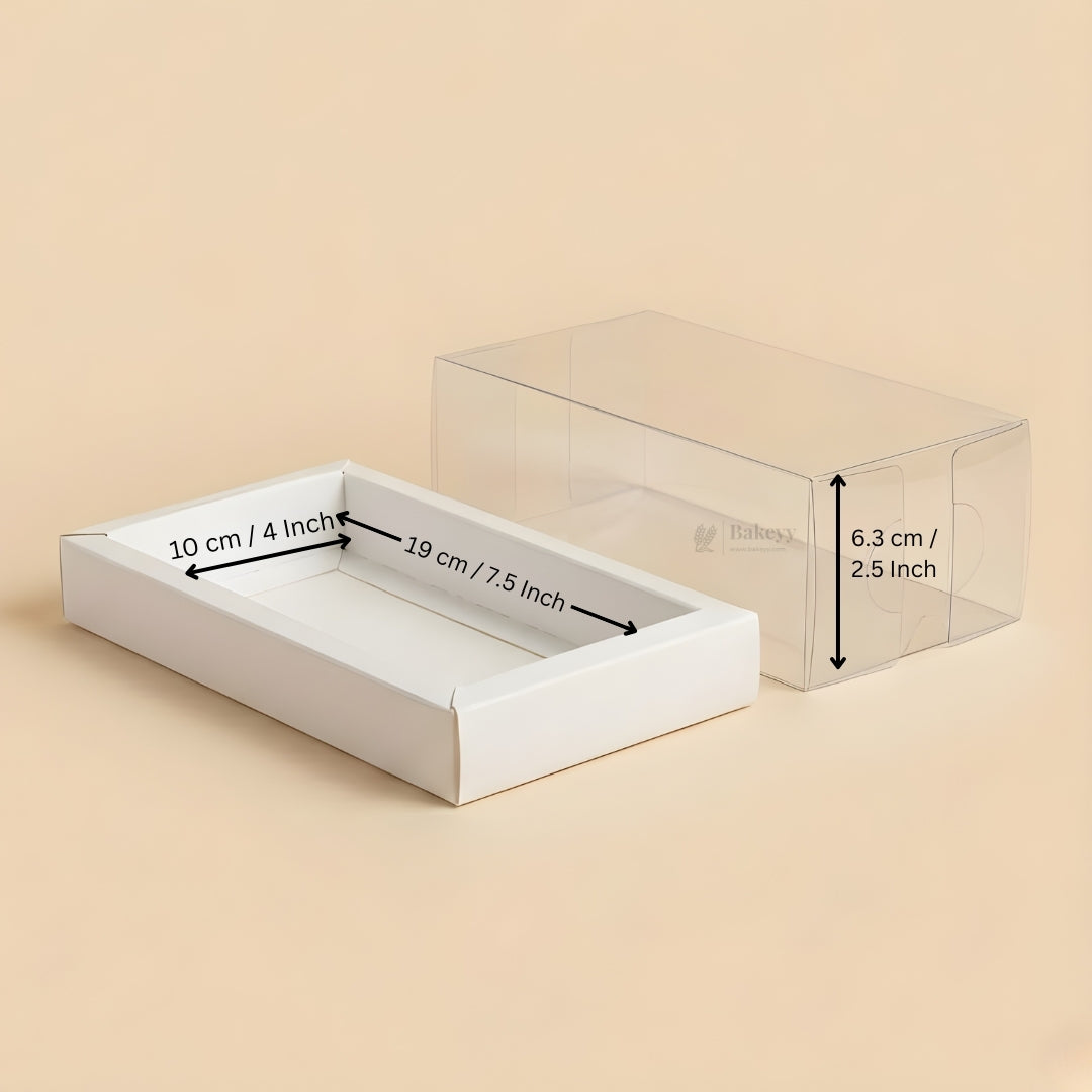 Bar Plum Cake Box with Transparent Cover | Clear Window Packaging | Pack of 50