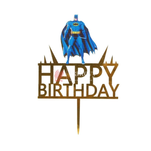 Batman Happy Birthday Cake Topper - Bakeyy.com