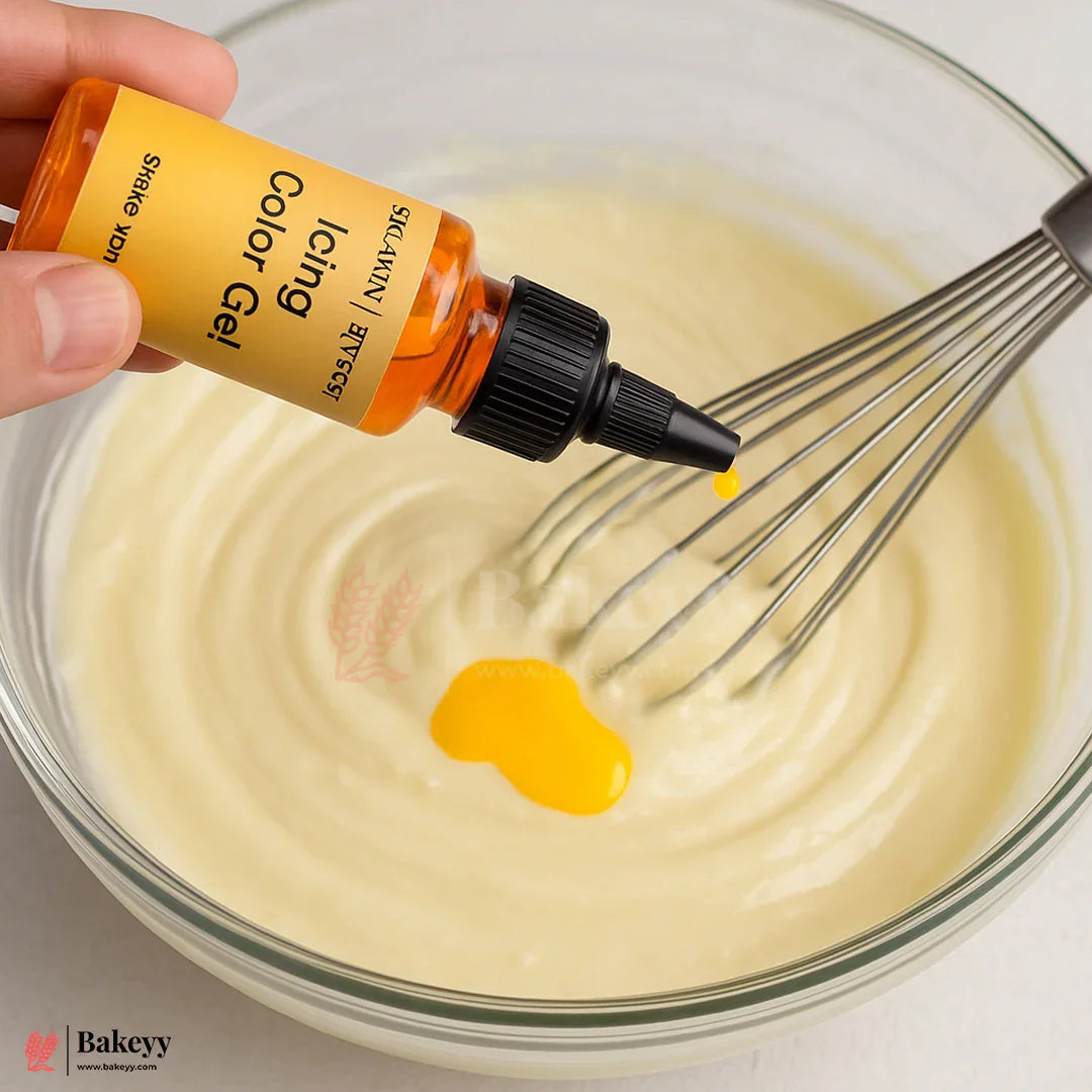 Sugarin Yellow Icing Color Gel – 30ml | Vibrant Food Gel Color for Cakes, Fondant & More
