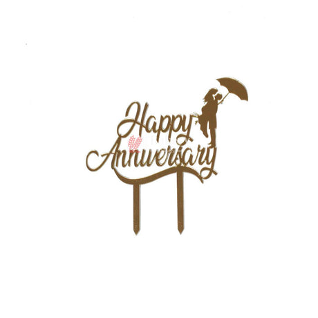 5 Inch Cake Topper Happy Anniversary - Bakeyy.com - India - 5 Inch Cake Topper Happy Anniversary - Default Title