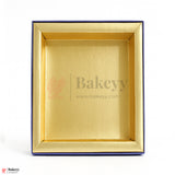 One Kg Sweet Box | 10.5x7.5x1.5 Inch | Premium Blue Festive Sweet Box with Golden Base | Rigid Sweet Box with Golden Interior | 1 Piece