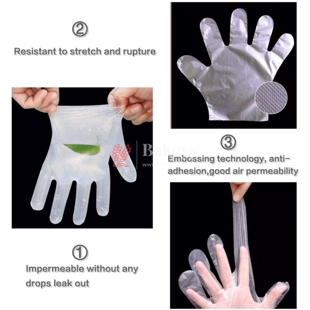 Disposable Hand Gloves | Transparent | Pack Of 100 - Bakeyy.com - India - Disposable Hand Gloves | Transparent | Pack Of 100 - Default Title