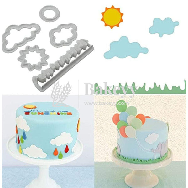 Biscuit & Cake Mold Cloud , Grass Series Cookie Cutter set. Patch work Pastry Cutter - Bakeyy.com