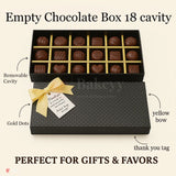 18 Cavity Hard Chocolate Box | Black Polka Dot Colour