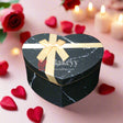 Heart-Shaped Gift Box with Marble Design and Golden Ribbon |White | Black |Pink |(Large) - Bakeyy.com - India - {{ variant.name }}