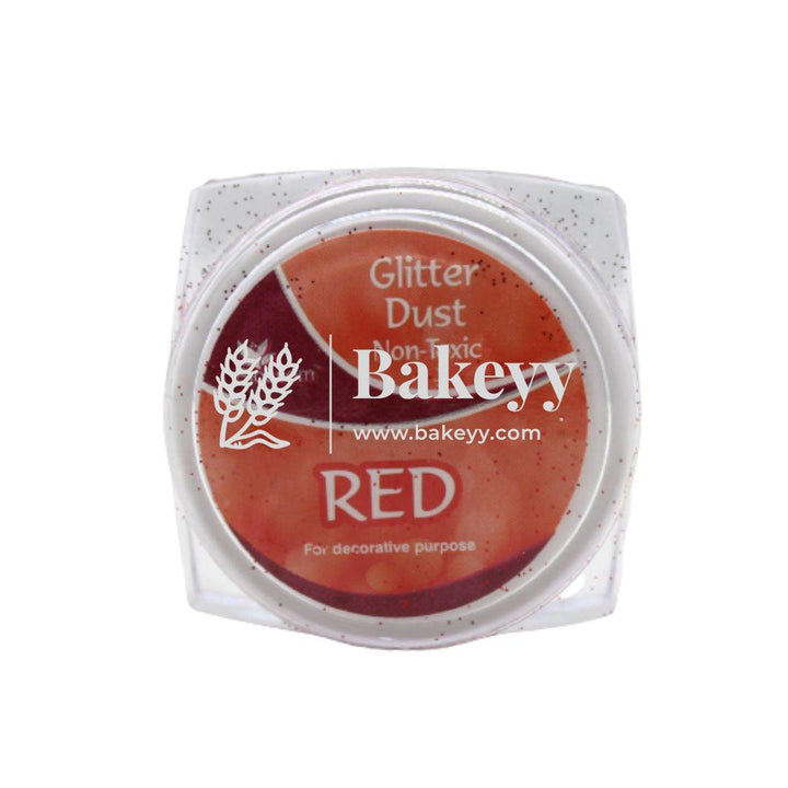 BLOSSOM Glitter dust, Non_Toxic Matte Finish Colour - Red, 4 gm - Bakeyy.com