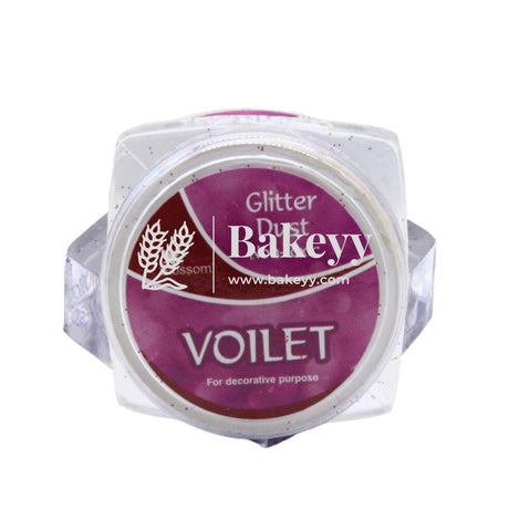 BLOSSOM Glitter dust, Non_Toxic Matte Finish Colour - Voilet, 4 gm - Bakeyy.com - India - BLOSSOM Glitter dust, Non_Toxic Matte Finish Colour - Voilet, 4 gm - Default Title