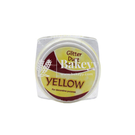 BLOSSOM Glitter dust, Non_Toxic Matte Finish Colour - Yellow, 4 gm - Bakeyy.com - India - BLOSSOM Glitter dust, Non_Toxic Matte Finish Colour - Yellow, 4 gm - Default Title