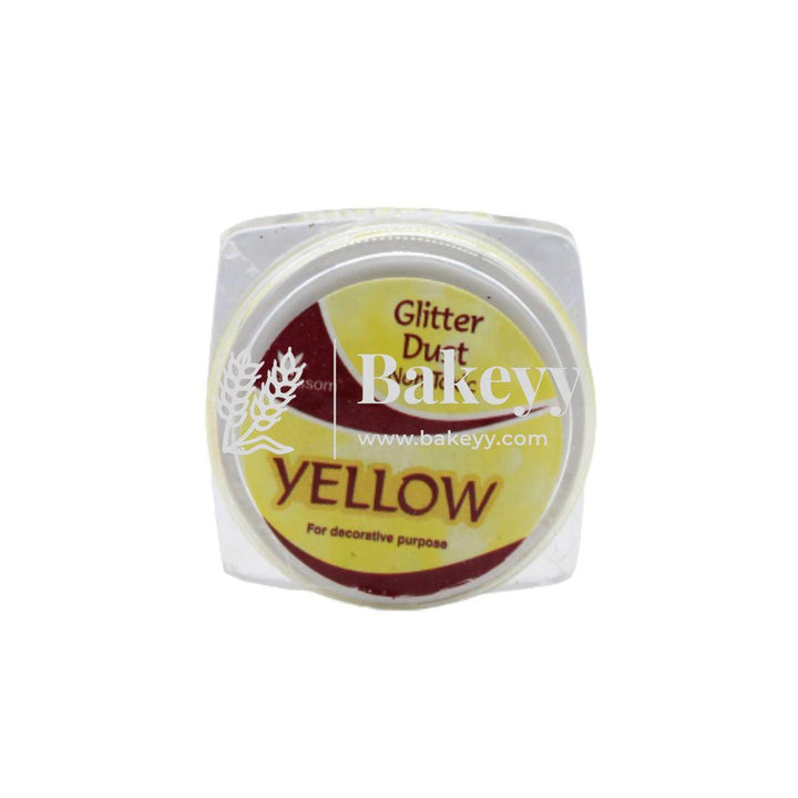 BLOSSOM Glitter dust, Non_Toxic Matte Finish Colour - Yellow, 4 gm - Bakeyy.com
