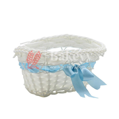 Blue Color Imitated Idyllic Weaving Basket Storage | Home Decoration - Bakeyy.com - India - Blue Color Imitated Idyllic Weaving Basket Storage | Home Decoration - Default Title