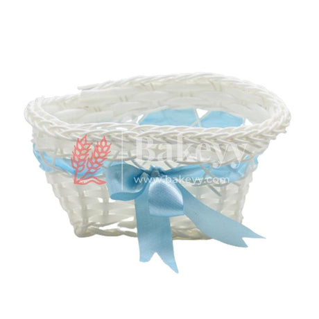 Blue Color Imitated Idyllic Weaving Basket Storage | Home Decoration - Bakeyy.com - India - Blue Color Imitated Idyllic Weaving Basket Storage | Home Decoration - Default Title