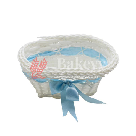 Blue Color Imitated Idyllic Weaving Basket Storage | Home Decoration - Bakeyy.com - India - Blue Color Imitated Idyllic Weaving Basket Storage | Home Decoration - Default Title