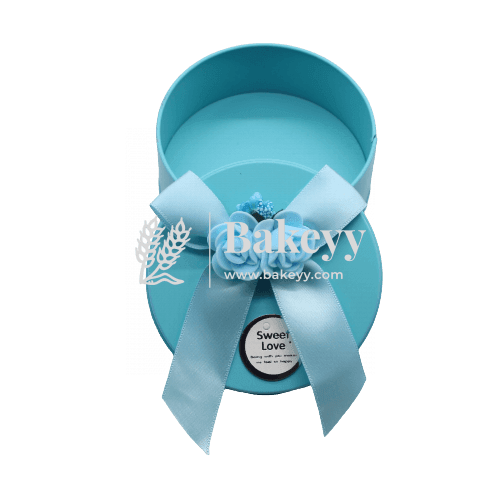 Blue Round Empty Decorative Tin Box | Gift Box | Chocolate Box | Sweet Box | Jewellery Box | Luxury Box - Bakeyy.com - India - Blue Round Empty Decorative Tin Box | Gift Box | Chocolate Box | Sweet Box | Jewellery Box | Luxury Box - Default Title