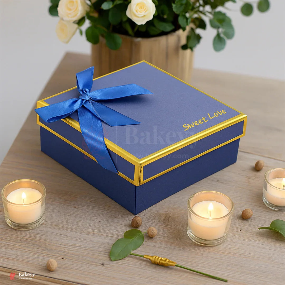9 Cavity Hard Chocolate Box | Blue Colour