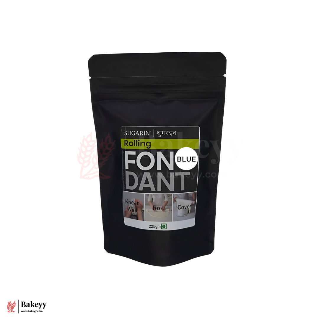 Sugarin Rolling Fondant Blue 225gm – Ready-to-Use Icing for Cake Decoration