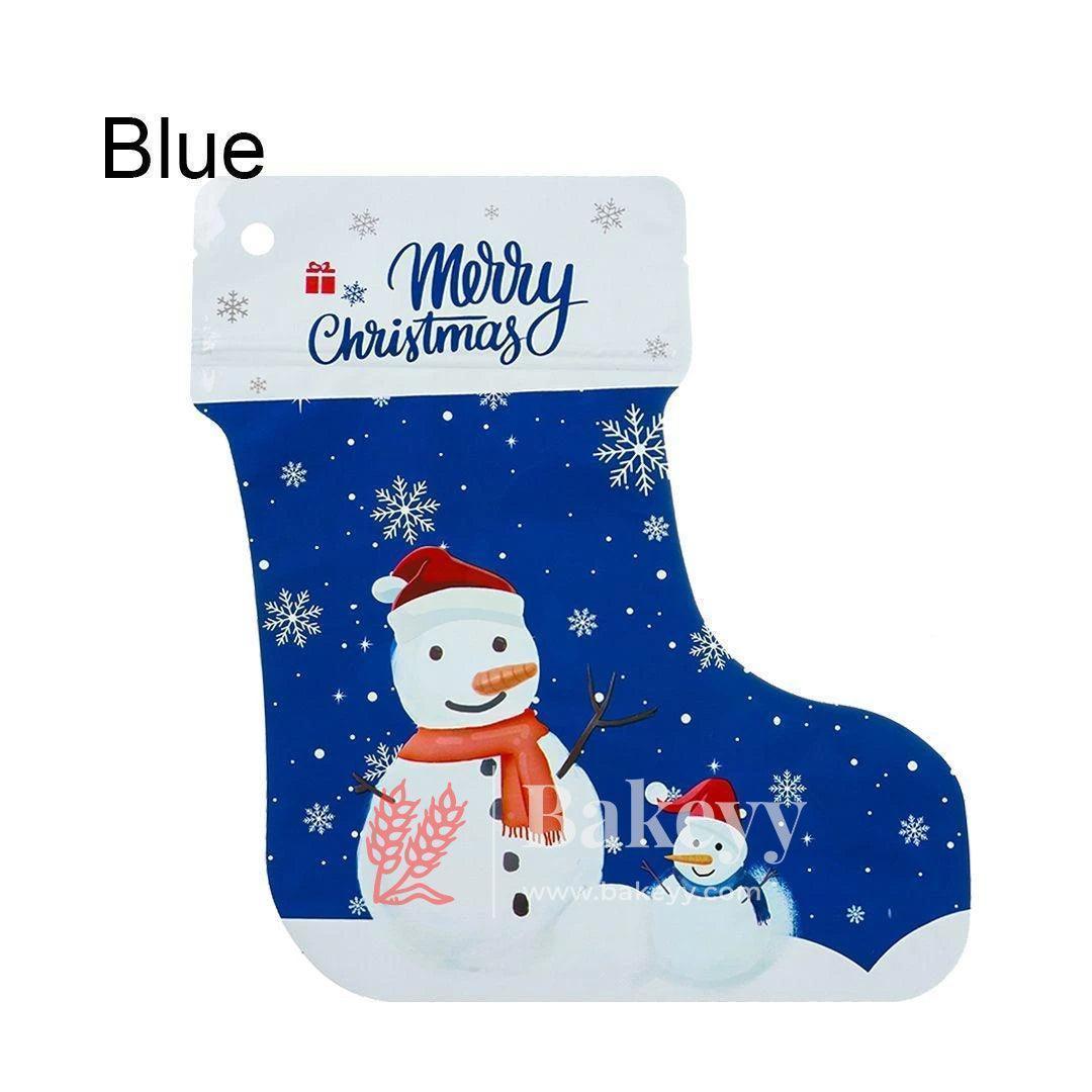Christmas Fancy Ziplock Stocking Gift Bags – Pack of 50: Perfect for Holiday Gifting - Bakeyy.com - India - Christmas Fancy Ziplock Stocking Gift Bags – Pack of 50: Perfect for Holiday Gifting - Small