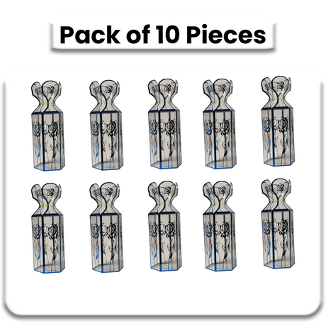 Blue Rose Design | PVC Goodie Box | Pack of 10 - Bakeyy.com - India - Blue Rose Design | PVC Goodie Box | Pack of 10 - Default Title