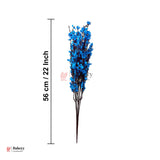 Artificial Ice Blue Blossom Stem – 56cm