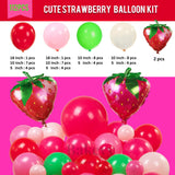 Strawberry Theme Party Decoration Set | Cute Strawberry Balloon Arch Kit | Party Decor | Pack of 1