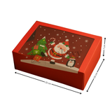 Christmas Window Gift Box Set | 6 Festive Designs with Transparent Window | Pack of 12