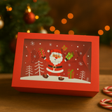 Christmas Window Gift Box Set | 6 Festive Designs with Transparent Window | Pack of 12