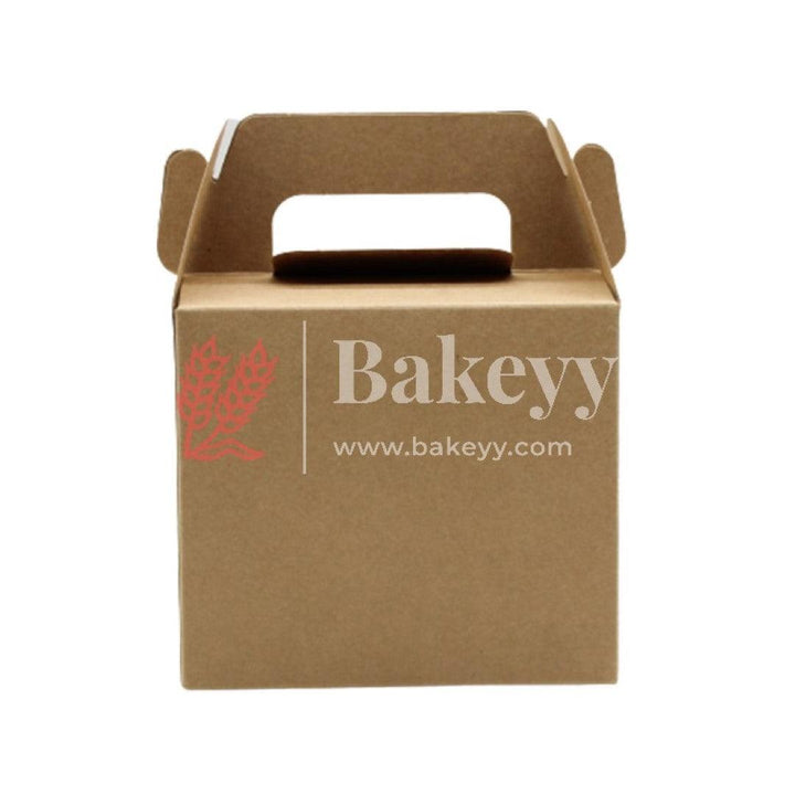 Brownie Kraft Hand Cake Box, DIY Gift Box, Cookie Boxes, Biscuit Boxes | Pack of 10 - Bakeyy.com