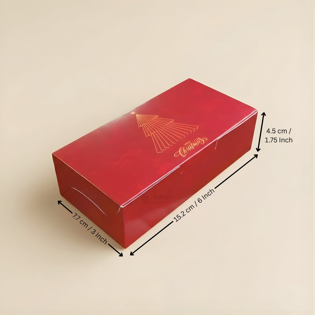 Premium Christmas Brownie Gift Box | Golden Christmas Tree Theme | Pack of 25