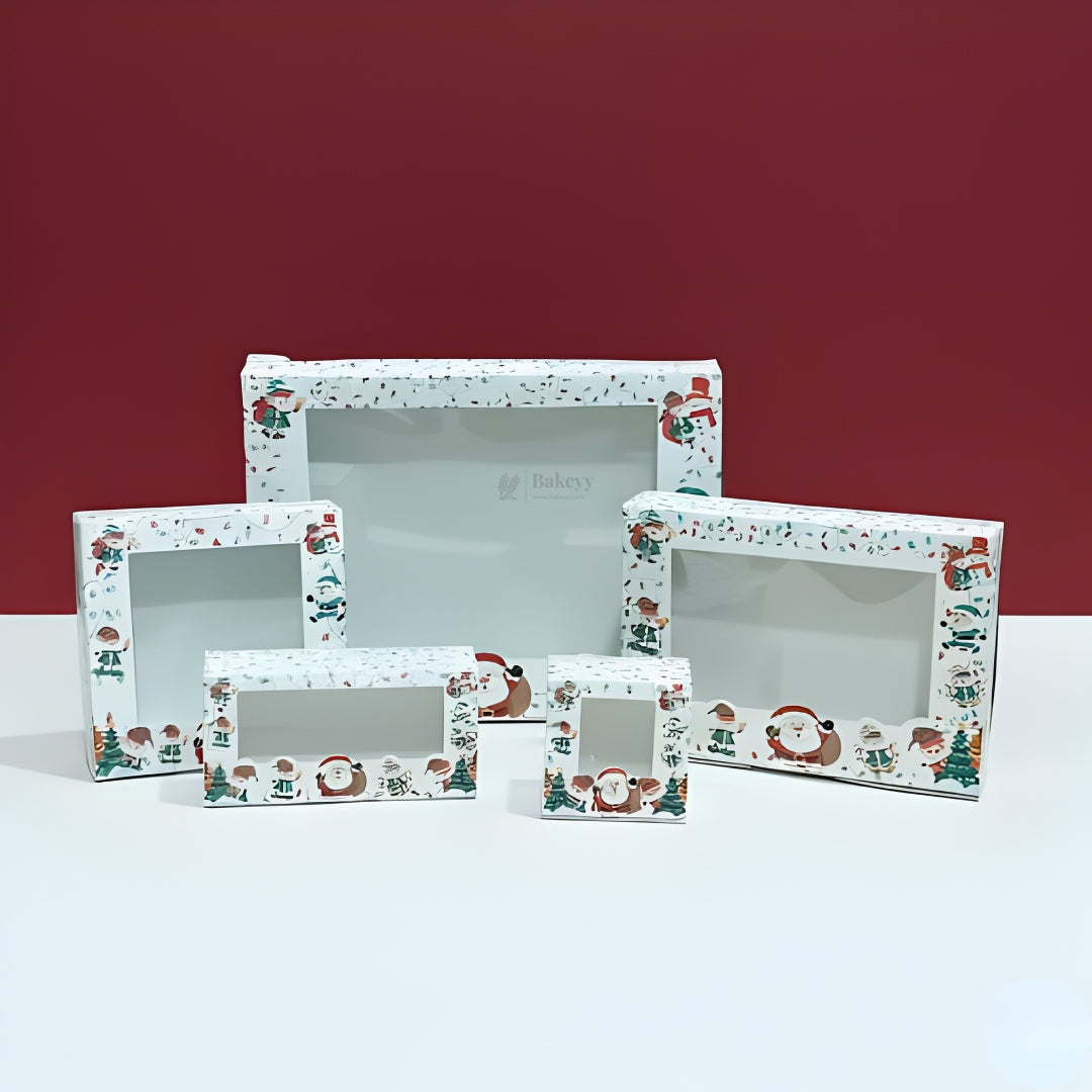 Premium Christmas Brownie Gift Box | White Santa Christmas Theme | Pack of 25