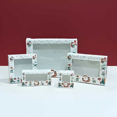 Premium Christmas Brownie Gift Box | White Santa Christmas Theme | Pack of 25