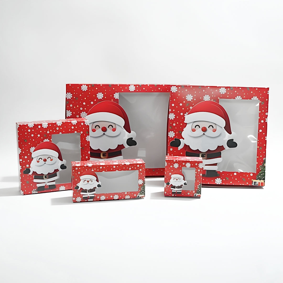 Premium Christmas Brownie Gift Box | Red Santa Christmas Theme | Pack of 25