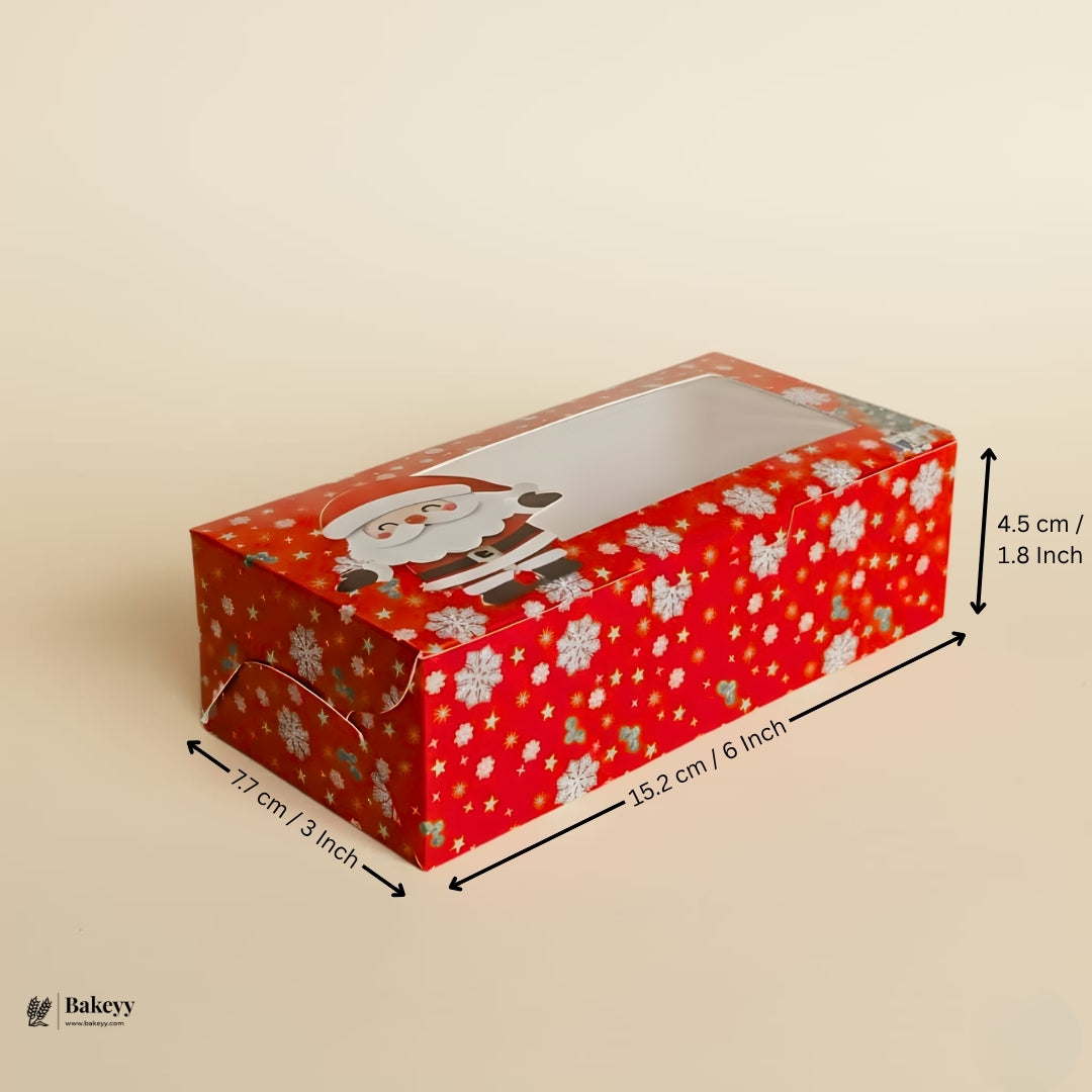 Premium Christmas Brownie Gift Box | Red Santa Christmas Theme | Pack of 25