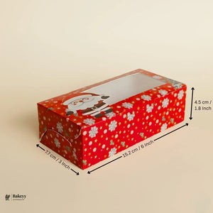 Premium Christmas Brownie Gift Box | Red Santa Christmas Theme | Pack of 25 - Bakeyy.com - India - Premium Christmas Brownie Gift Box | Red Santa Christmas Theme | Pack of 25 - 2 Brownie 300.00